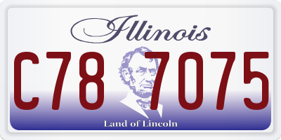 IL license plate C787075
