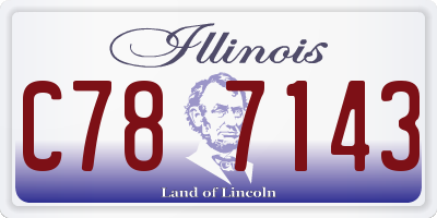 IL license plate C787143