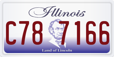 IL license plate C787166