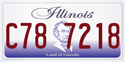 IL license plate C787218