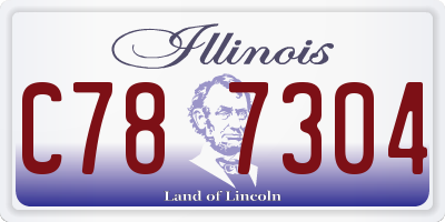 IL license plate C787304