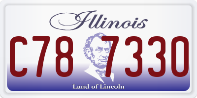 IL license plate C787330