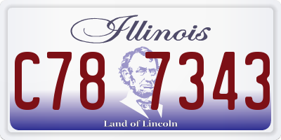 IL license plate C787343