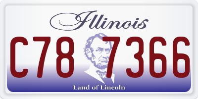 IL license plate C787366