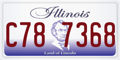 IL license plate C787368