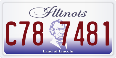 IL license plate C787481
