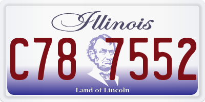 IL license plate C787552