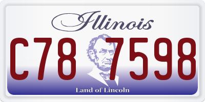IL license plate C787598