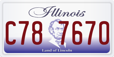 IL license plate C787670