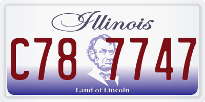 IL license plate C787747