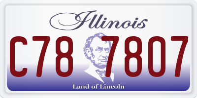 IL license plate C787807