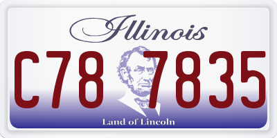 IL license plate C787835