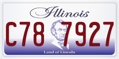 IL license plate C787927