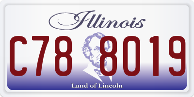 IL license plate C788019
