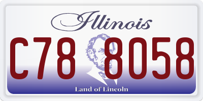 IL license plate C788058