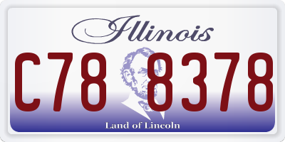IL license plate C788378