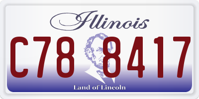 IL license plate C788417
