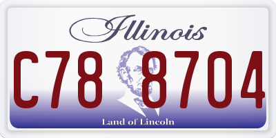 IL license plate C788704