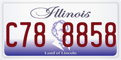 IL license plate C788858