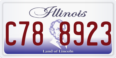 IL license plate C788923