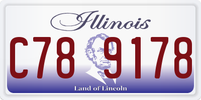 IL license plate C789178