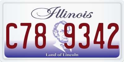 IL license plate C789342