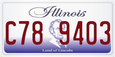 IL license plate C789403