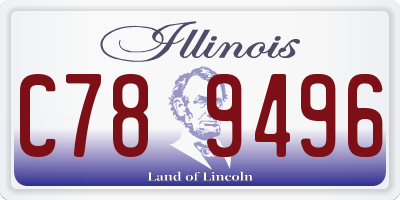 IL license plate C789496