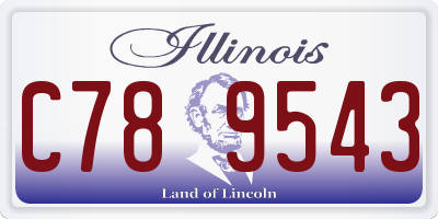 IL license plate C789543