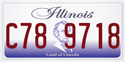 IL license plate C789718