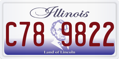 IL license plate C789822