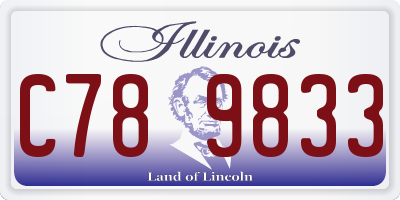 IL license plate C789833