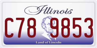 IL license plate C789853