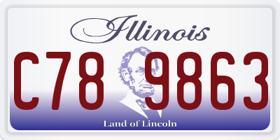 IL license plate C789863