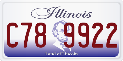 IL license plate C789922