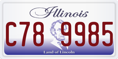 IL license plate C789985