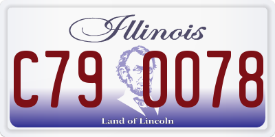 IL license plate C790078