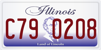 IL license plate C790208