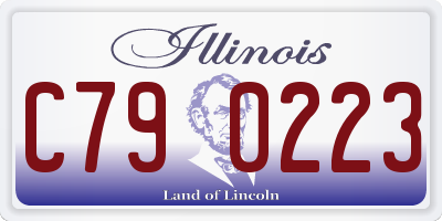 IL license plate C790223