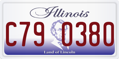 IL license plate C790380