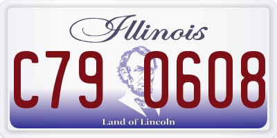 IL license plate C790608