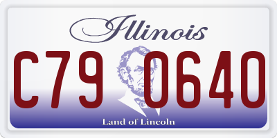 IL license plate C790640
