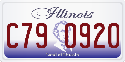 IL license plate C790920