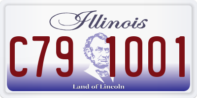 IL license plate C791001