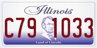 IL license plate C791033
