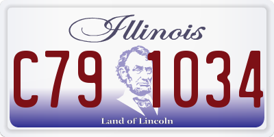 IL license plate C791034