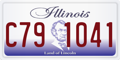IL license plate C791041