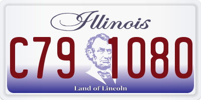IL license plate C791080