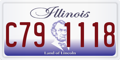 IL license plate C791118