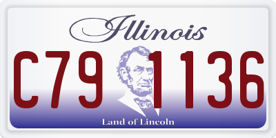 IL license plate C791136
